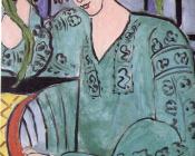 穿绿色罗马尼亚罩衫的女人 - 亨利·马蒂斯